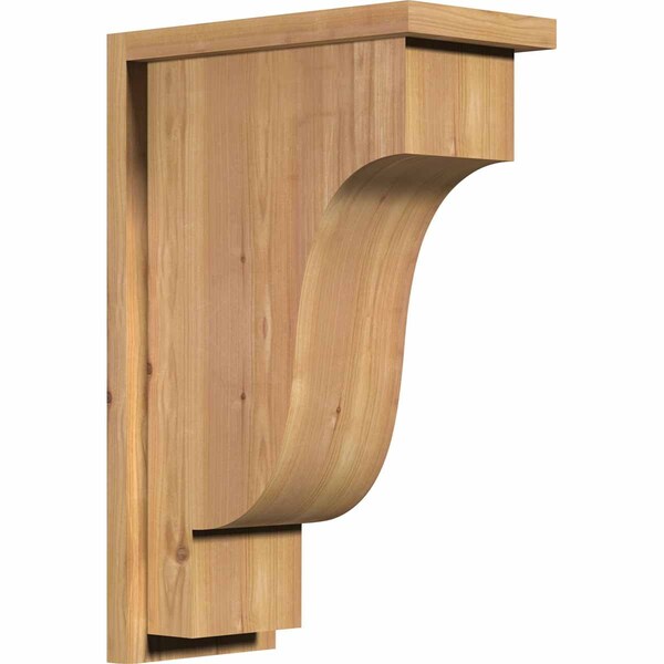 Ekena Millwork Newport Smooth Corbel w/Backplate, Western Red Cedar, 7 1/2"W x 14"D x 22"H COR08X14X22NEW01SWR - main
